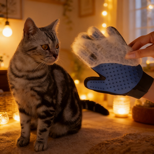 Cat-petting gloves