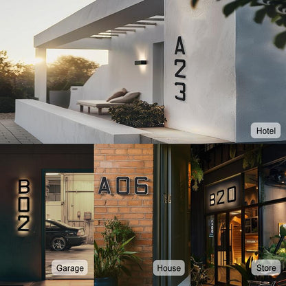 Solar Lighted House Numbers