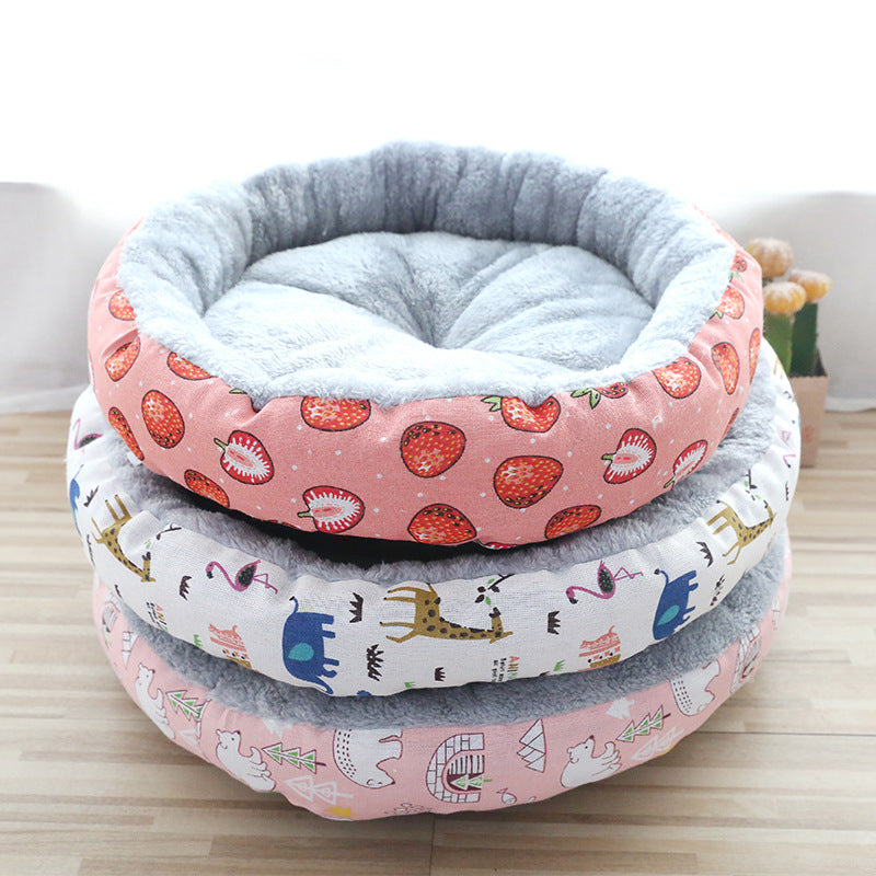 Round cat bed and dog bed