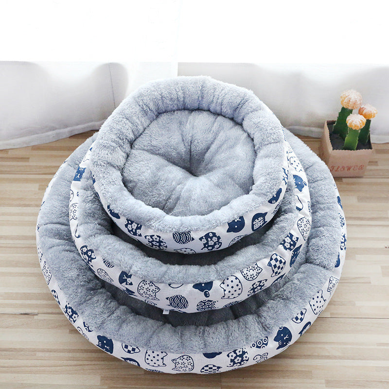 Round cat bed and dog bed