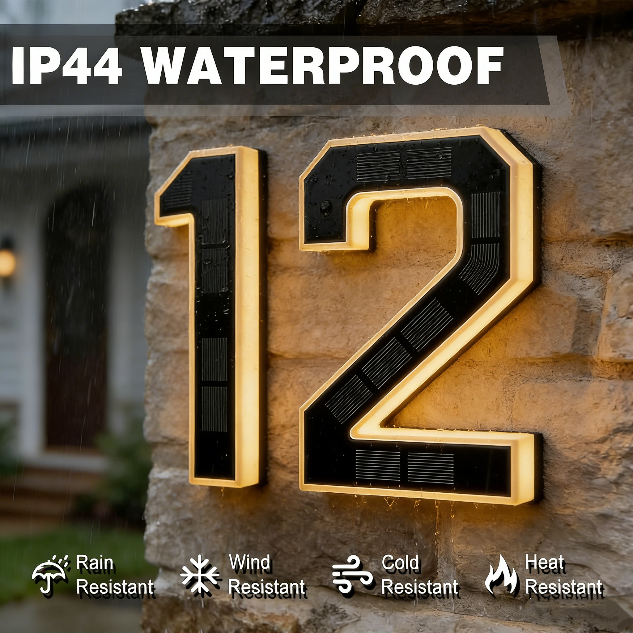 Solar Lighted House Numbers