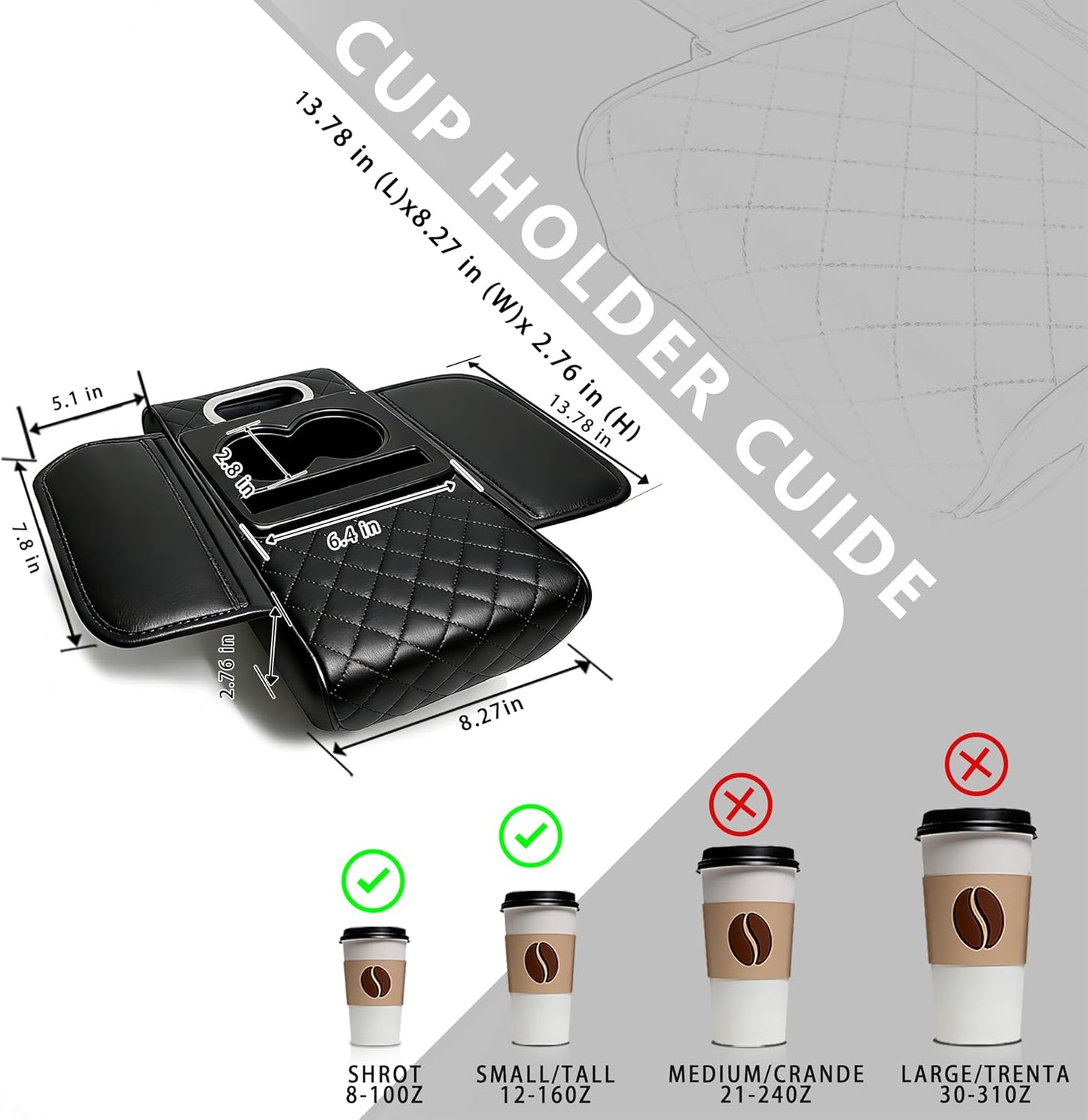 🔥High-quality leather Multifunctional Car Armrest Cushion