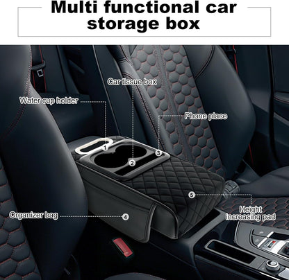 🔥High-quality leather Multifunctional Car Armrest Cushion