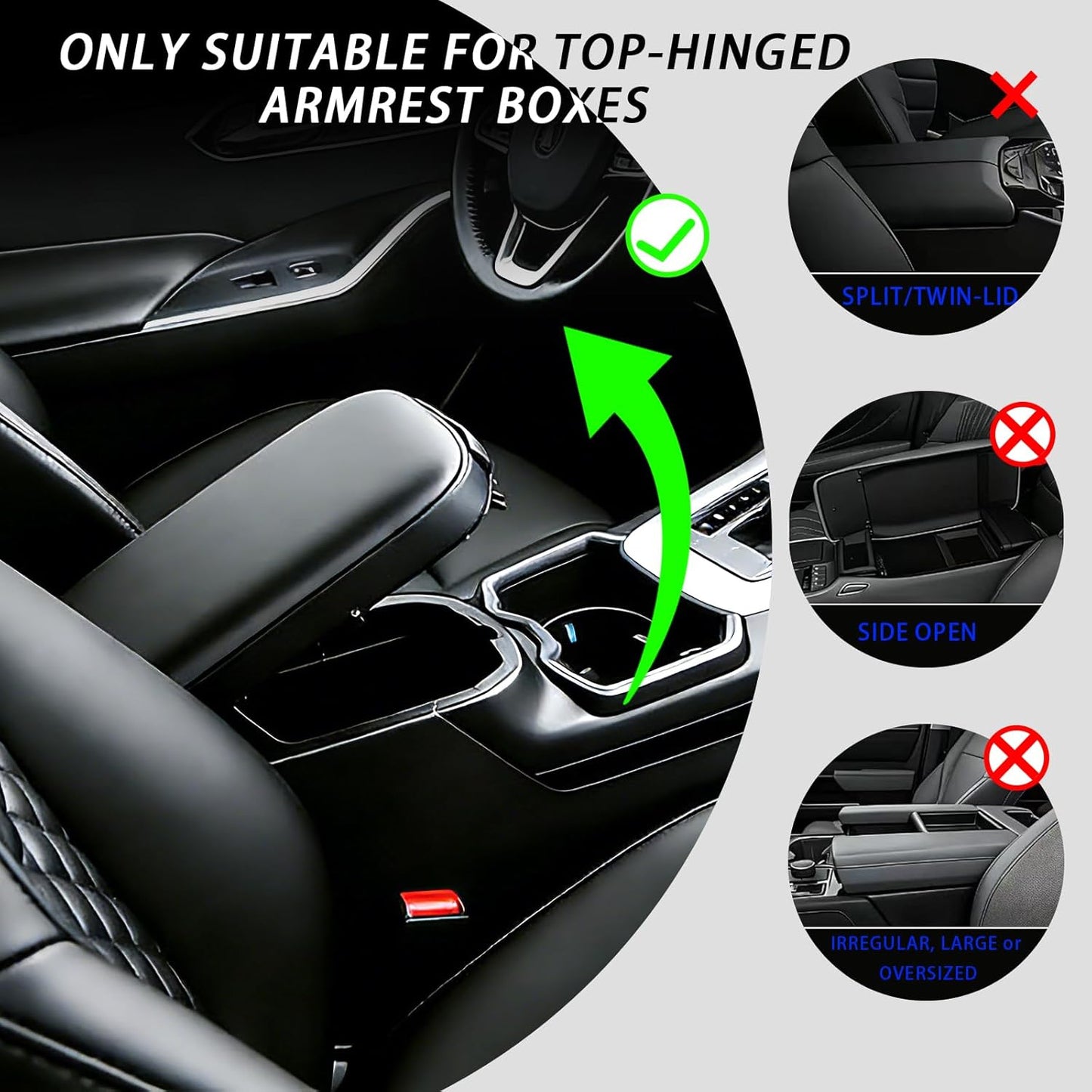 🔥High-quality leather Multifunctional Car Armrest Cushion