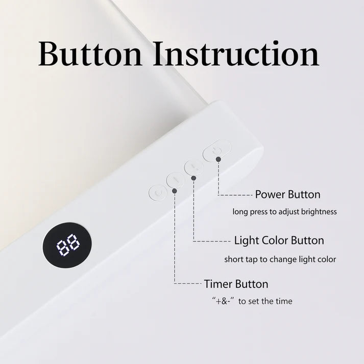 ✨Newly Upgraded Version Rechargeable Clear LED Flat Book Lights 3 Colors & Timer