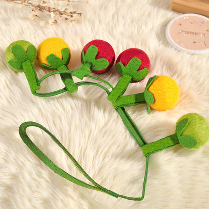 Cat toy tomato teaser stick